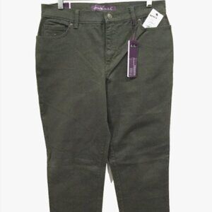 Gloria Vanderbilt Women Size 8 Short Amanda Jeans Heritage Fit Green Stretch NWT